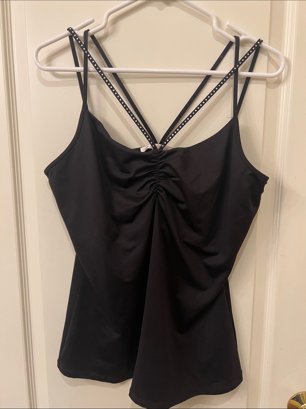 Boston Proper Black Stud-Accent Strappy Camisole